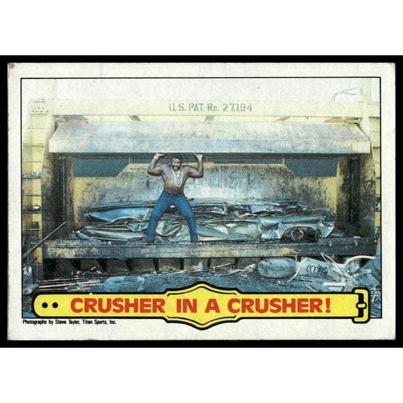 1985 Topps WWF Pro Wrestling Stars Crusher In A Crusher #54 Wrestling Card