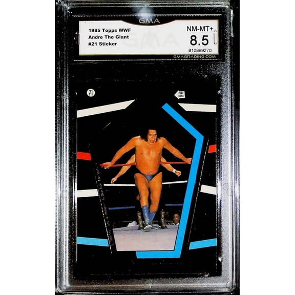 1985 Topps WWF Sticker Andre The Giant #21 GMA 8.5 NM-MT+ Wrestling Trading Card (Serial Number May Vary)