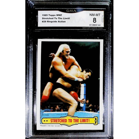 1985 Topps WWF Stretched to the Limit! (Hulk Hogan) #29 GMA 8 NM-MT Wrestling Trading Card (Serial Number May Vary)