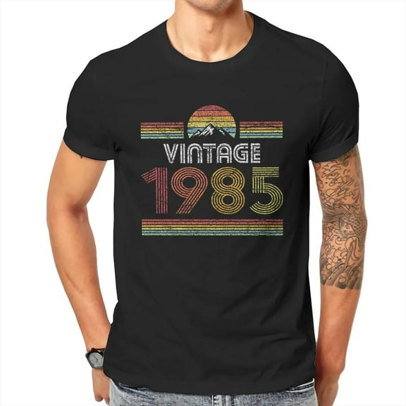 1985 Vintage Born 1985 Graphic Men Women For T-Shirt Men Basic T Shirt Summer Harajuku Cotton Tshirts Streetwear