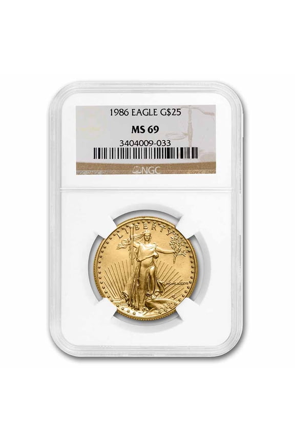 1986 1/2 oz American Gold Eagle MS-69 NGC
