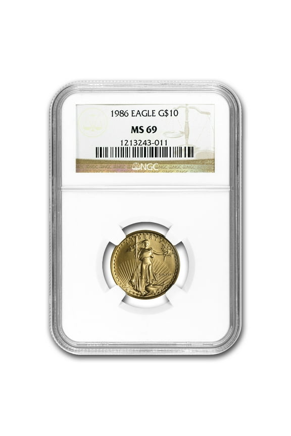 1986 1/4 oz American Gold Eagle MS-69 NGC