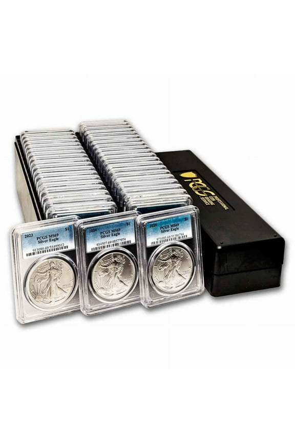 1986-2025 41-Coin Silver Eagle Set MS-69 PCGS (w/PCGS Boxes)