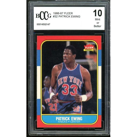 1986-87 Fleer #32 Patrick Ewing Rookie Card