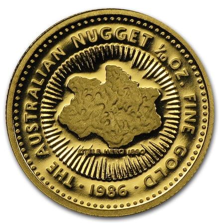 1986 Australia 1/10 oz Proof Gold Nugget