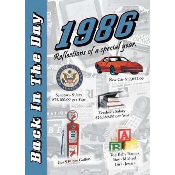 1986 Back In The Day Greeting Card / Booklet (envelope included)