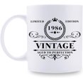 thumbnail image 1 of 1986 Birthday Gifts for Women Men - 1986 Vintage 11 oz Coffee Mug - Great 1986 Birthday Gifts for Cousin Friend Sister Brother Coworker, 1 of 6