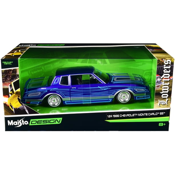 マイスト LOWRIDERS 1/24 '86 モンテカルロ SS - BLUE 1986 Chevy Monte Carlo SS Lowrider Candy Blue Diecast Car