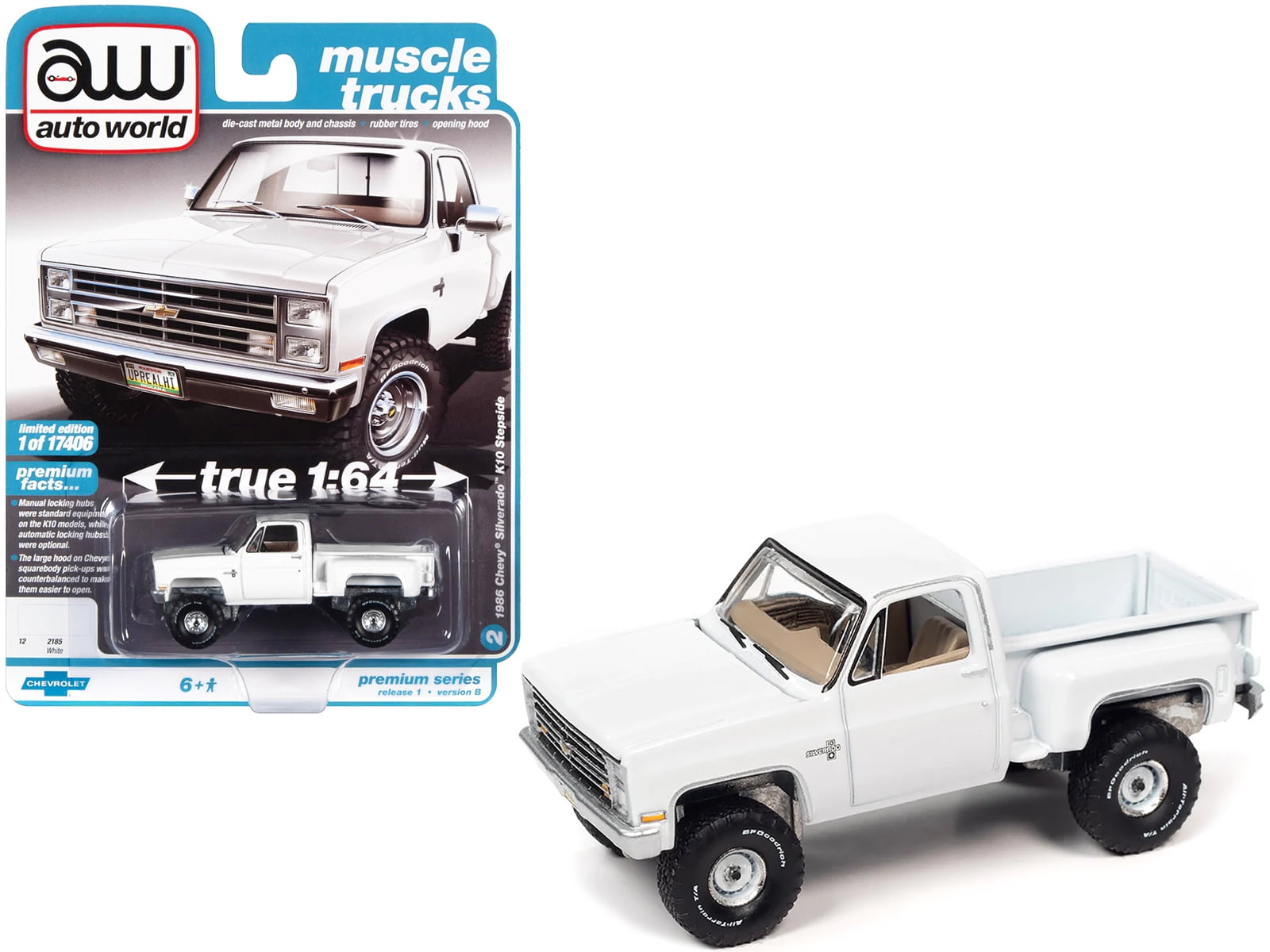 1986 Chevrolet Silverado Step Side 4x4-Gloss White&nbsp;