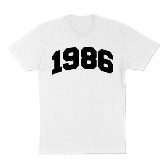1986 College Style Shirt Unisex Large White