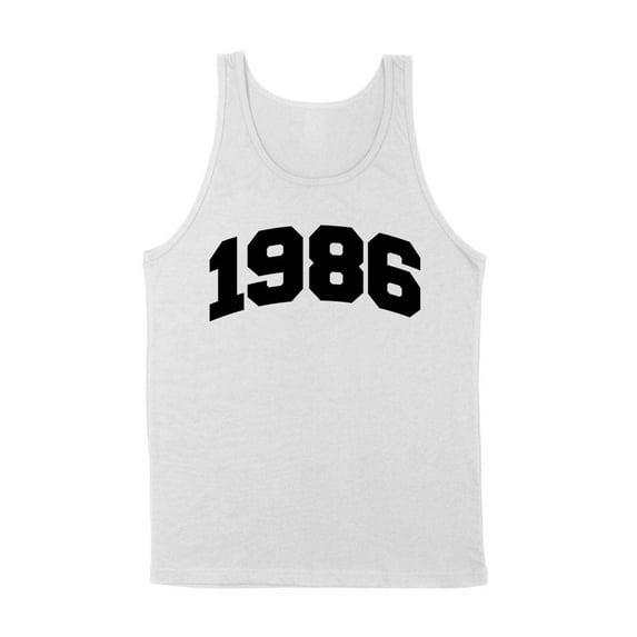 1986 College Style Tank Top Unisex Large White