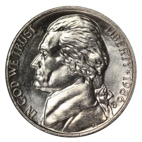 1986-D Jefferson Nickel Full Step Gem BU