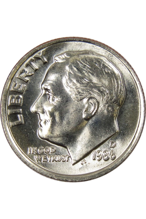 1986 D Roosevelt Dime BU Uncirculated Mint State 10c US Coin Collectible
