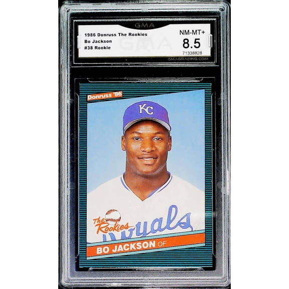1986 Donruss Bo Jackson KC Royals Baseball RC #38 GMA 8.5 NM-MT+ Trading Card