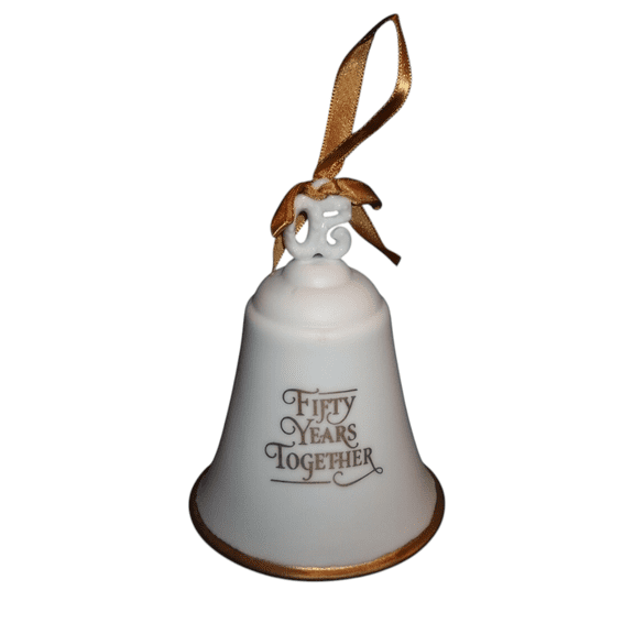 1986 Fifty Years Together (Bell) Hallmark Keepsake Christmas Tree Ornaments QX4006