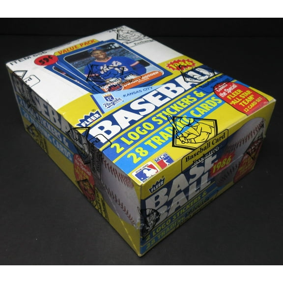 1986 Fleer Baseball Unopened Cello Box (BBCE)