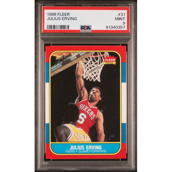 1986 Fleer Julius Erving #31 PSA 9