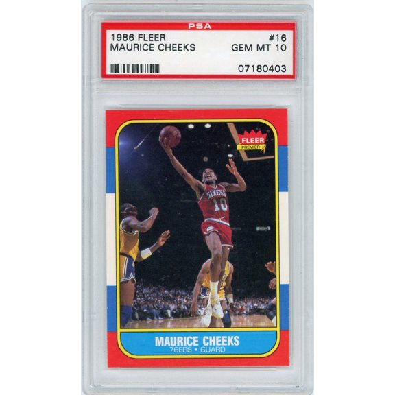 1986 Fleer Maurice Cheeks #16 PSA 10