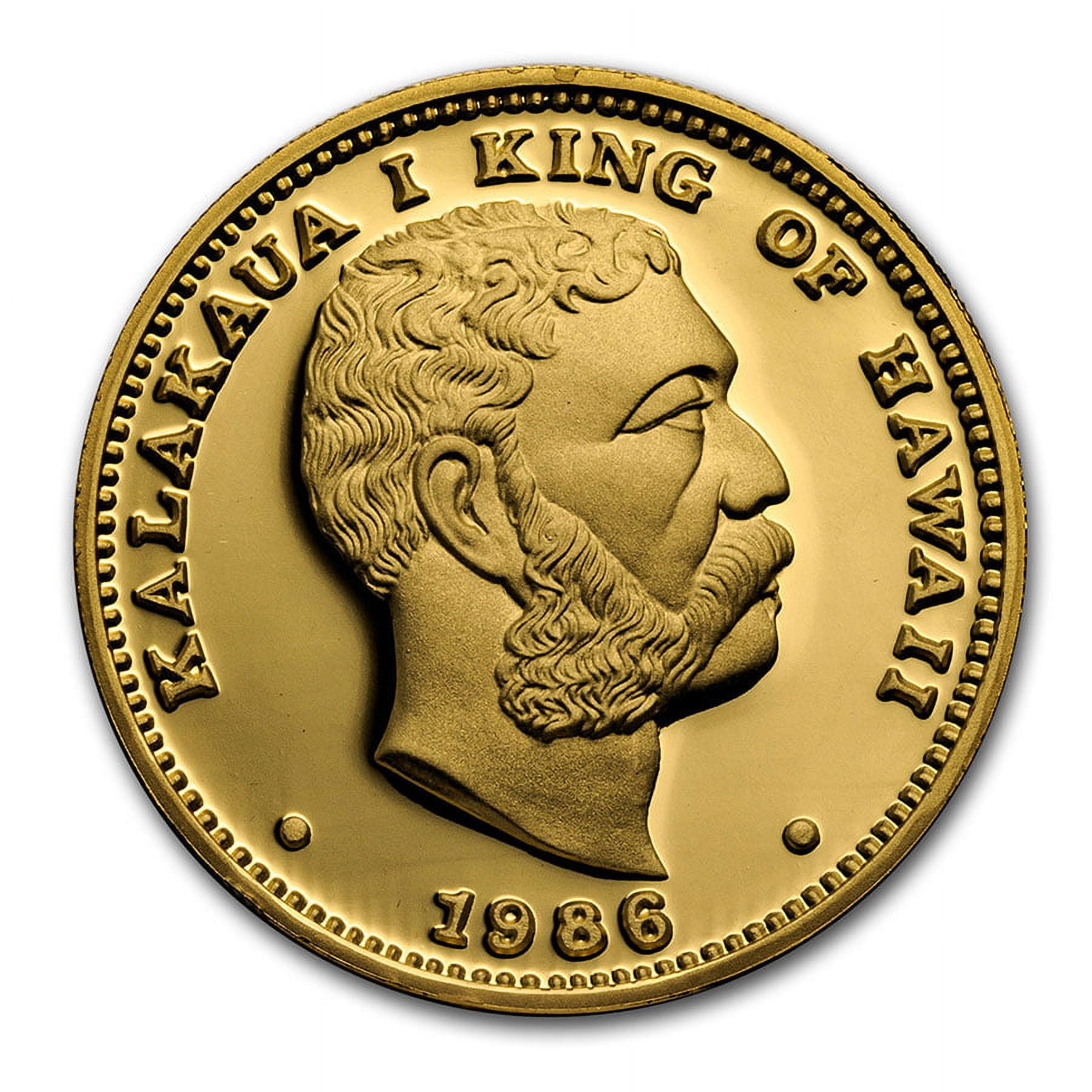 1986 Hawaii Gold 1 oz Kalakaua Akahi Crown Medal Proof - Walmart.com