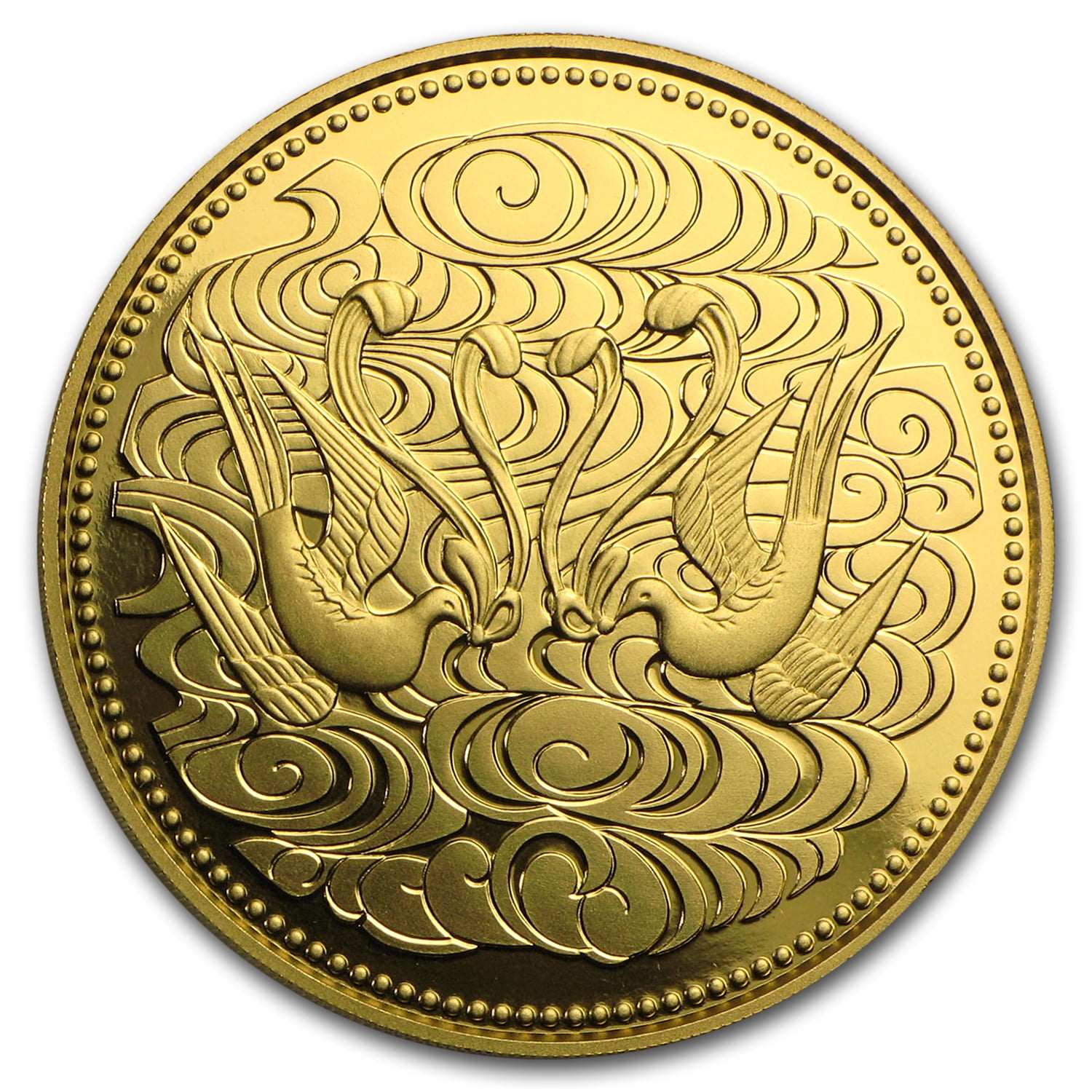 Japanese Gold Ryo 1986 Japan Gold 100K Yen 60 Years of Reign Emperor Hirohito BU ...