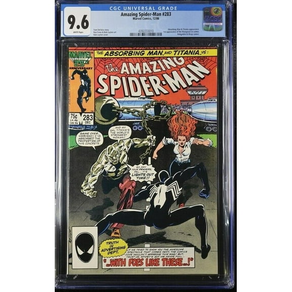 1986 Marvel Comics #283 Amazing Spider-Man 1st Appearance Mongoose Cameo CGC 9.6