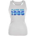 thumbnail image 1 of 1986 Player One Birthday Juniors Soft Tank Top White SM, 1 of 1