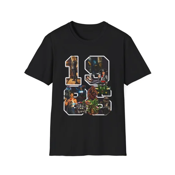 1986 Popular Movies T-Shirt | Retro Film List Tee - Walmart.com