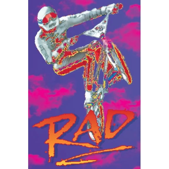 1986 Rad Movie Poster Bill Allen Lori Loughlin Talia Shire Bmx Bike UNFRAMED PAPER POSTER