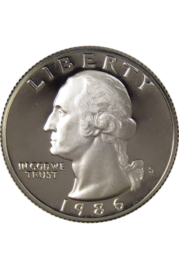 1986 S Washington Quarter Choice Proof 25c US Coin Collectible