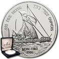 thumbnail image 1 of 1986 Samoa 5 oz Silver 25 Tala Kon-Tiki Proof, 1 of 2