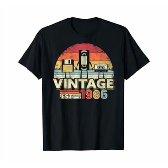 1986 Shirt. Vintage Birthday Gift, Funny Music, Tech Humor T-Shirt