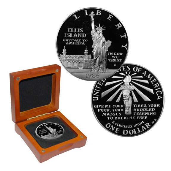 1986 Statue of Liberty Proof Silver Dollar