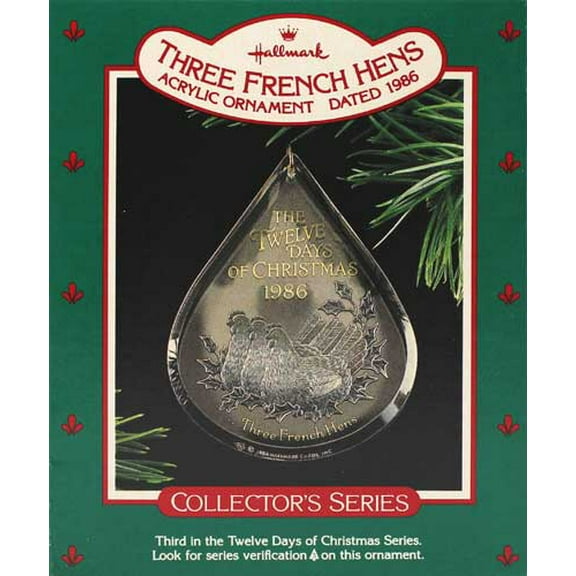 1986 Three Grench Hens (Acrylic)