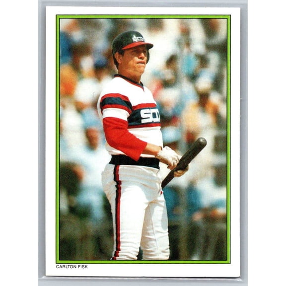 1986 Topps 28 Carlton Fisk 1986 All Star Set Collector's Edition Glossy Send-Ins Baseball Card Chicago White Sox MLB BASEBALL Trading Card