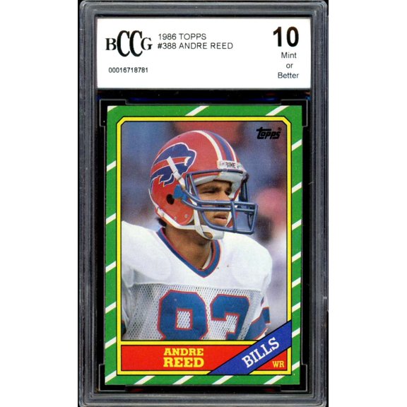 1986 Topps #388 Andre Reed Card BGS BCCG 10 Mint+
