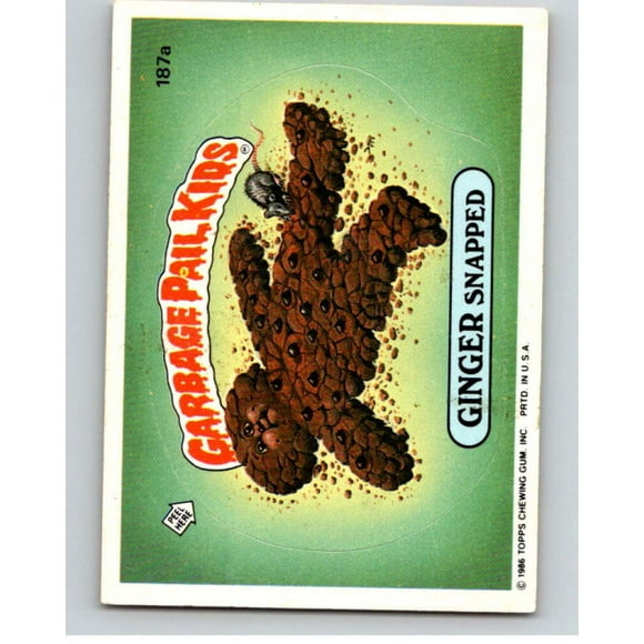 1986 Topps Garbage Pail Kids Series 5 #187A Ginger Snapped V73197