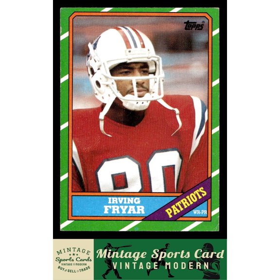 1986 Topps #34 Irving Fryar New England Patriots Football Card