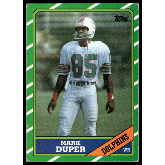 1986 Topps Mark Duper #49 Miami Dolphins Football Card