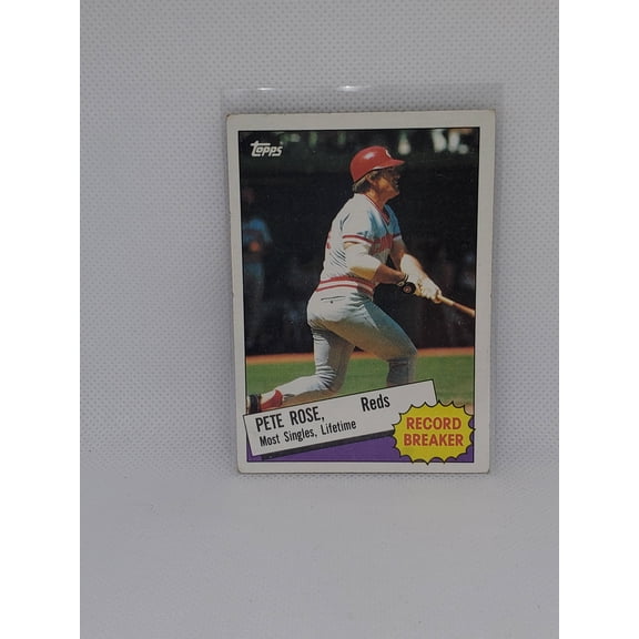 1986 Topps Record Breaker Pete Rose #6 Record Breaker Reds Baseball Card