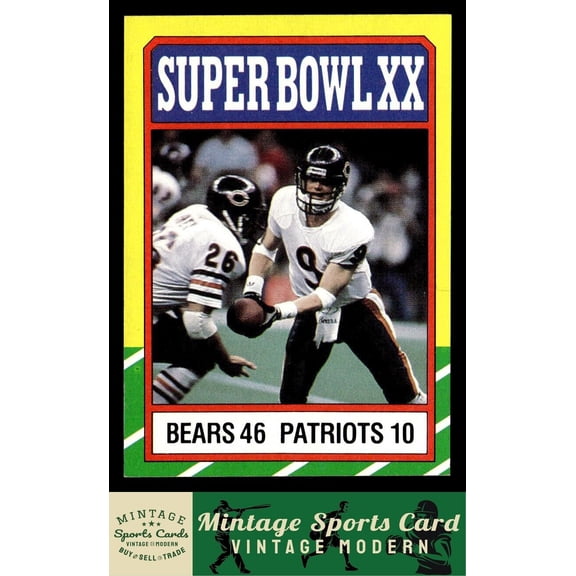 1986 Topps Super Bowl XX - Jim McMahon / Matt Suhey #8a