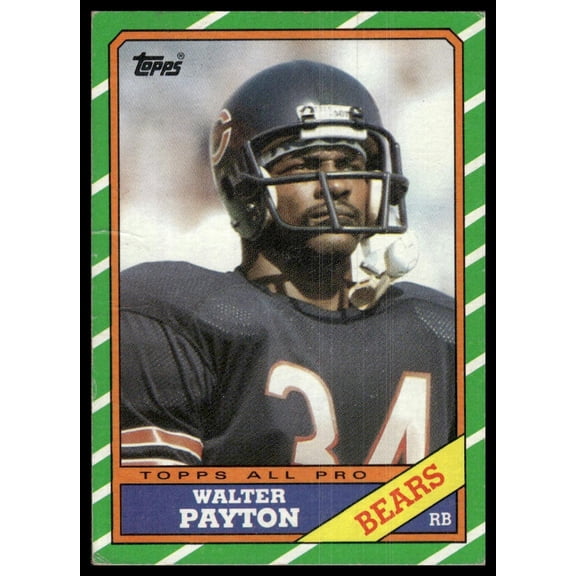 1986 Topps Walter Payton Chicago Bears #11 Football Trading Card NFL