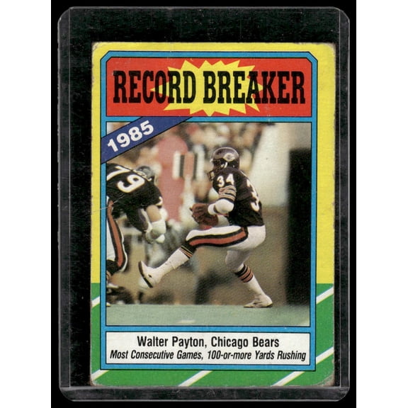 1986 Topps Walter Payton Chicago Bears #7b Football Card