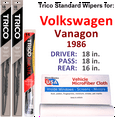 thumbnail image 1 of 1986 Volkswagen Vanagon Wiper Blades (Set of 3) w/Rear Wiper, 1 of 3
