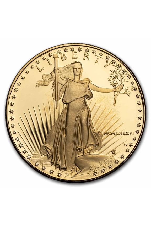 1986-W 1 oz Proof American Gold Eagle (Capsule Only)