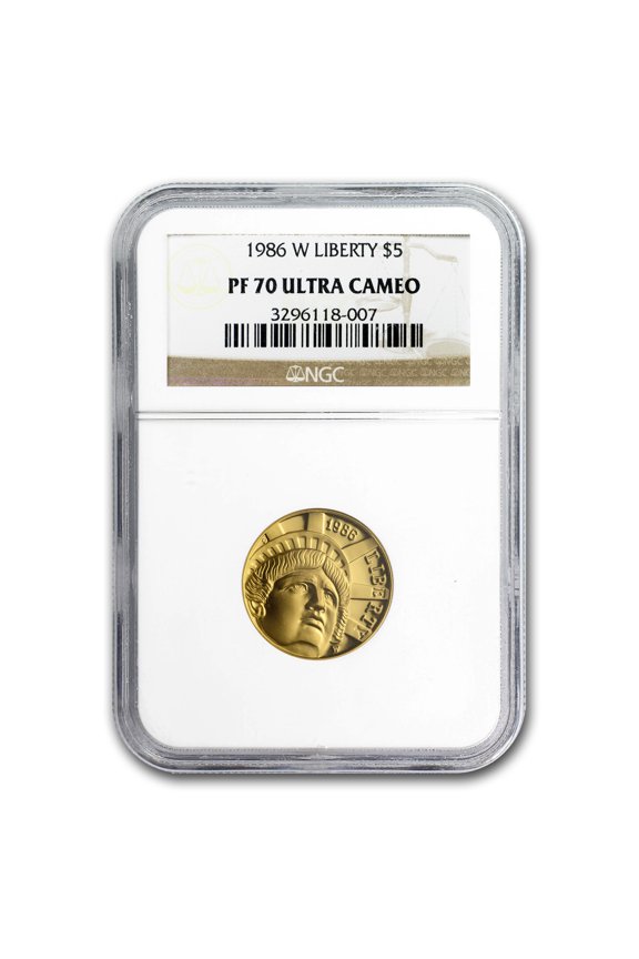 1986-W Gold $5 Commem Statue of Liberty PF-70 NGC