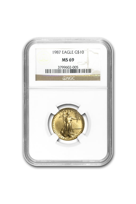 1987 1/4 oz American Gold Eagle MS-69 NGC