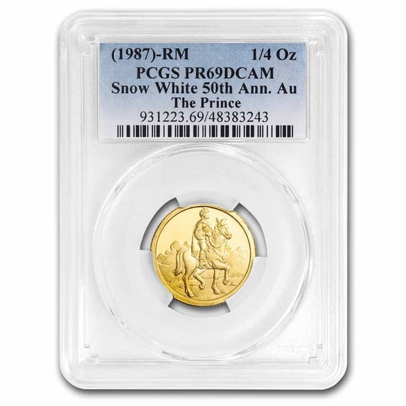 1987 1/4 oz Gold -DIsney's Snow White 50th Aniv Prince PR-69 PCGS