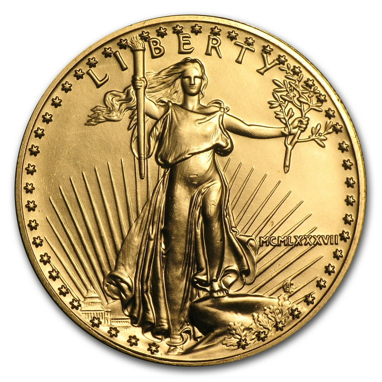 1987 1 oz American Gold Eagle BU (MCMLXXXVII) - Walmart.com