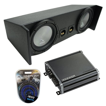 1987-2006 Jeep Wrangler YJ TJ Harmony A102 Dual 10" Rhino Sub Box & CXA800.1 Amp