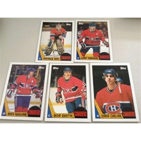 1987-88 Topps Montreal Canadiens Team Set 5 Cards Patrick Roy